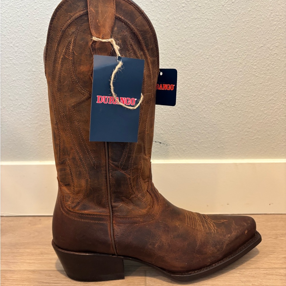 Durango Brown Cowboy Boots with Classic Western Design